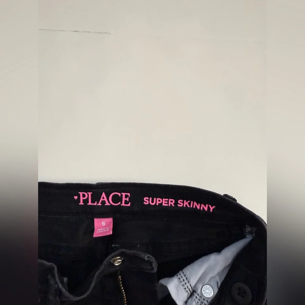 The Children’s Place Girls Super Skinny Jeans Size 6 Bundle Black & Gray